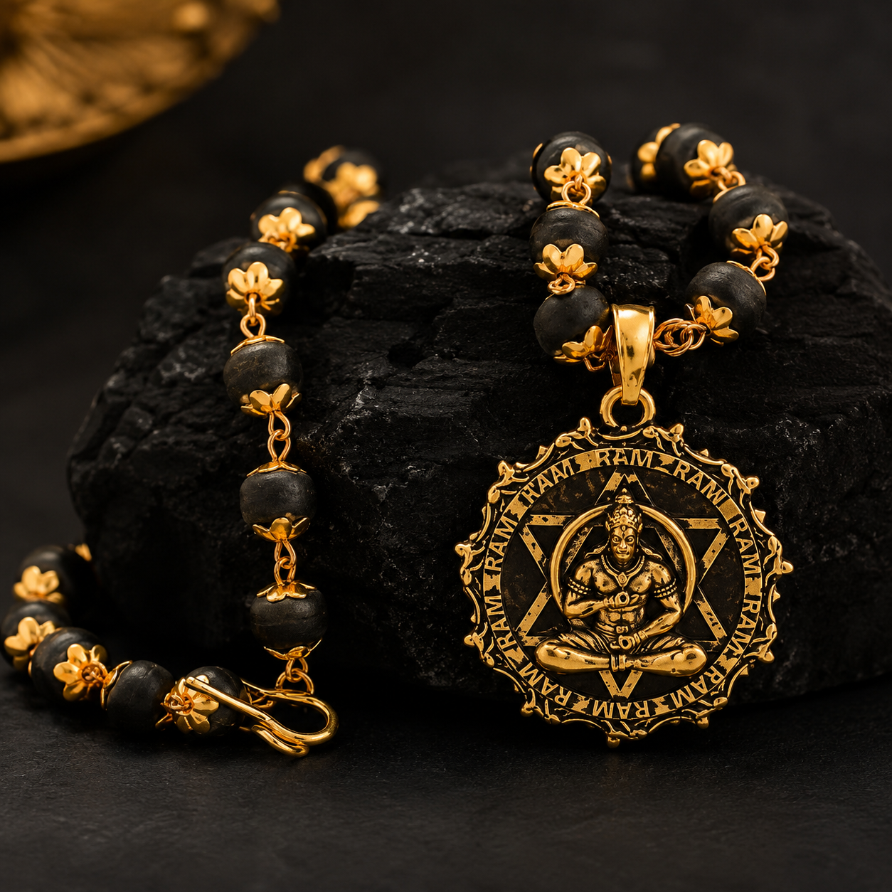 Gold Plated Hanuman Yantra Pendant